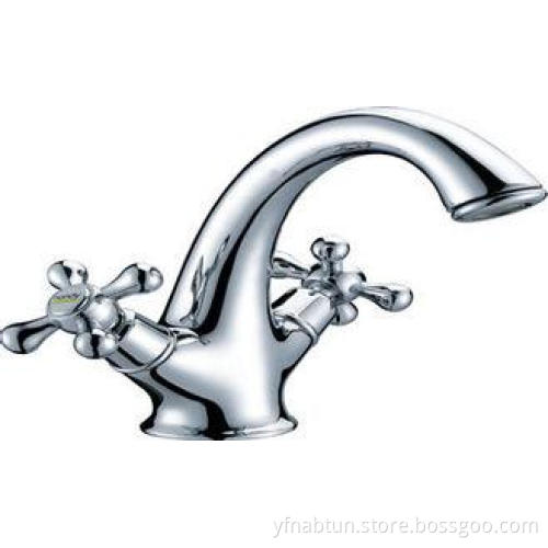 Chrome plated Basin Faucet with Ceramic valve core, Cross H
